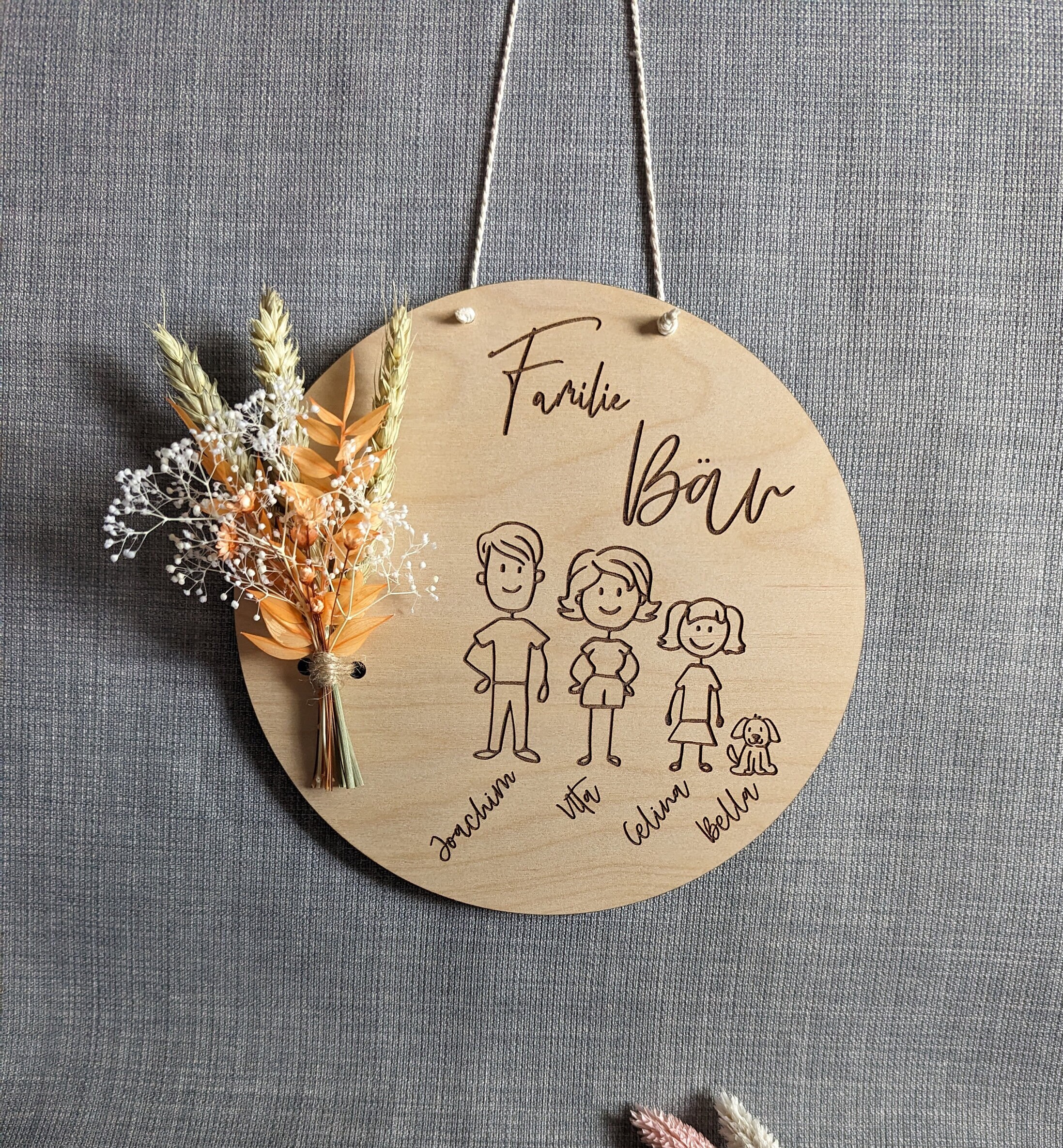 Woodsign Wandschild 'This Is Our Happy Place' – Vintage-Design, 30x15 Cm, Mit Aufhängeseil