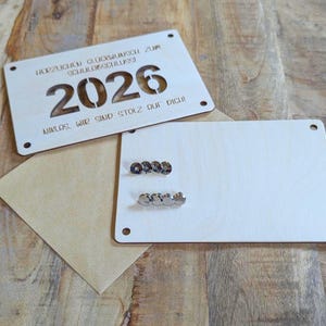 Schulabschluss Geschenk, Personalisierte Holzkarte, Geldgeschenk zum Schulabschluss, Geldgeschenkarte mit Namen Abschluss Schule Bild 9