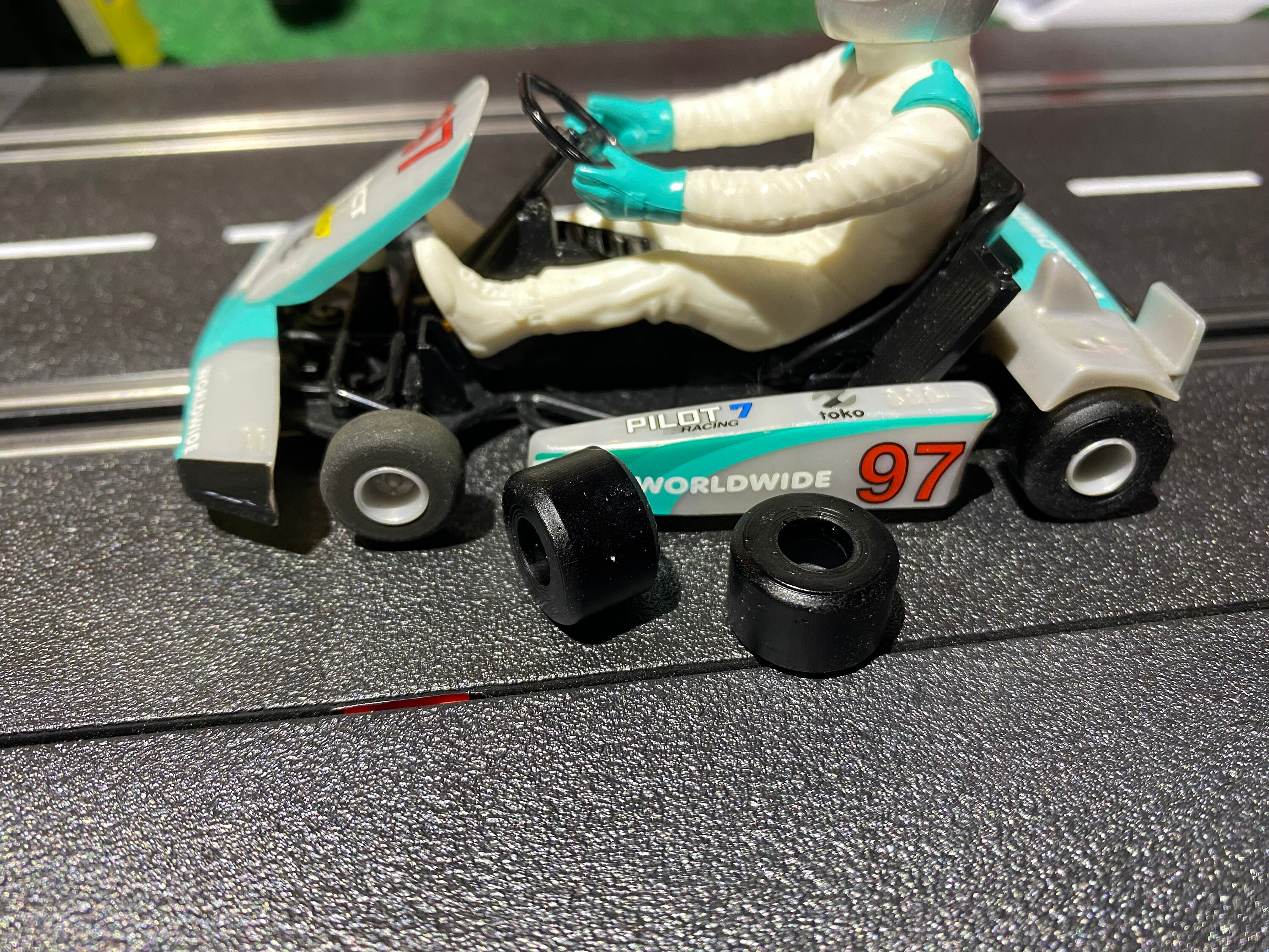 Go Kart Bleu Scalextric – Voiture De Course électrique K1 England (occasion)