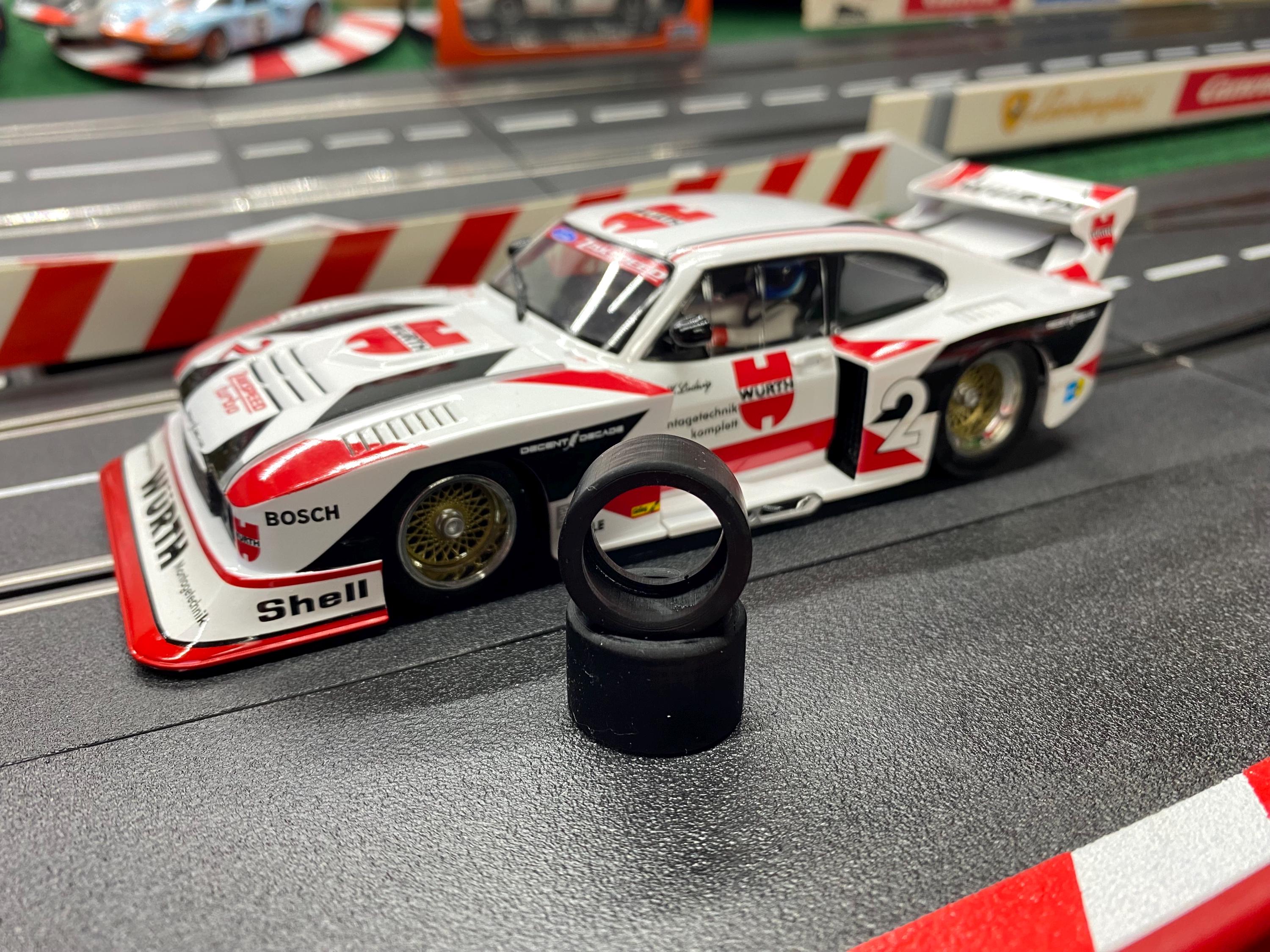 Carrera 1/24 Ford Capri Zakspeed Turbo Front Tires (1 Pair, Size