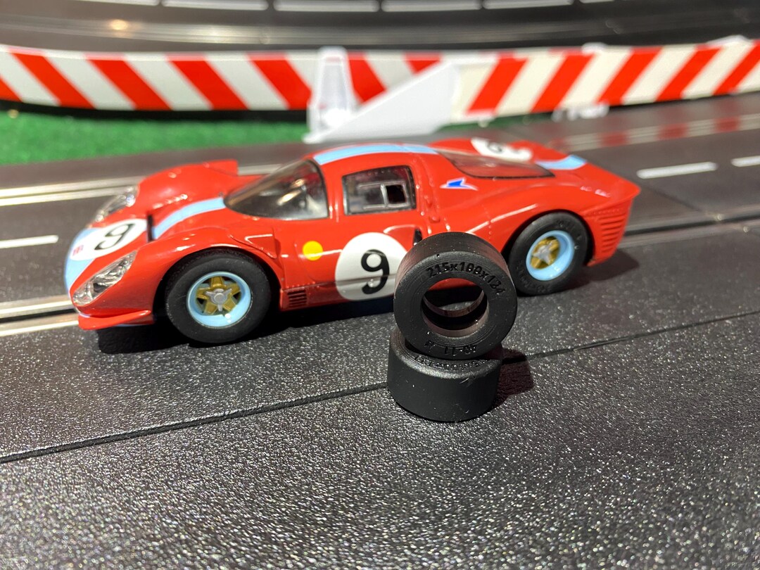 Scalextric Ferrari 330 P4, 412P Rear Tires (1 Pair, Size 215x100x124/40 ...