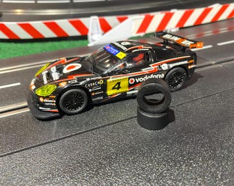 SCX Corvette C6R, Mercedes, Audi, BMW, Renault, Ferrari, Porsche, Aston Martin Rear Tires (1 Pair, Size 215x105x148/55-11)