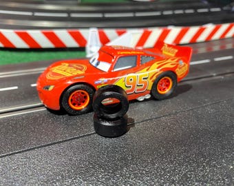 Carrera Disney Lightning McQueen Cars 3 & Fabulous (Blue) Front Tires (1 Pair; Size 220x85x141/50-29)