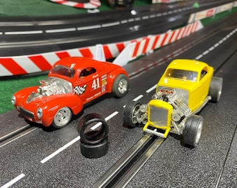 Neumáticos delanteros para Carrera 1932 Hot Rod, Willys Coupe 1941 y neumáticos traseros para Willys Coupe Lead Sled (1 par, tamaño 220x85x173/45-11)