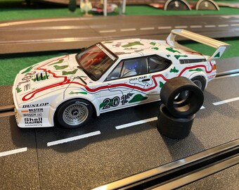 Carrera 1/24 BMW M1 Procar Rear Tires (1 Pair, Size 265x155x186/110-23)