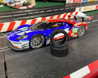Carrera 1/24 DTM, Corvette C7R C8R, Ford GT LM, Porsche 911 GT3 Rear Tires (1 Pair, Size 300x130x210/80-22)
