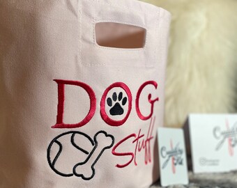 Dog Stuff Storage Tub - Fabric Tub - Storage - Embroidered - Clearance - Sale
