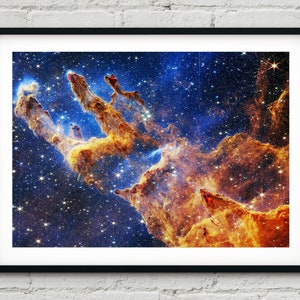 NASA James Webb Teleskop Pillars of Creation Print Poster