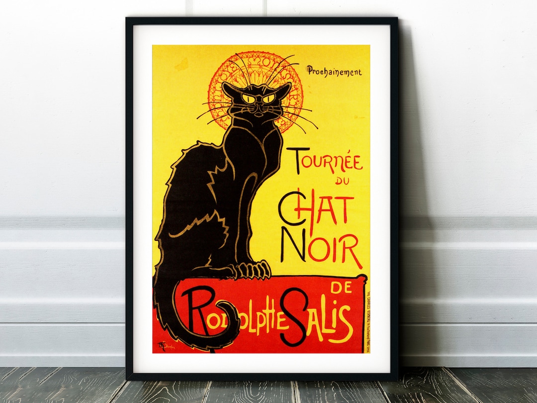 Le Chat Noir the Black Cat Rodolphe Salis Print - Etsy UK
