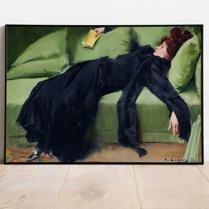 Ramon Casas - A Decadent Girl (1899) Print Poster