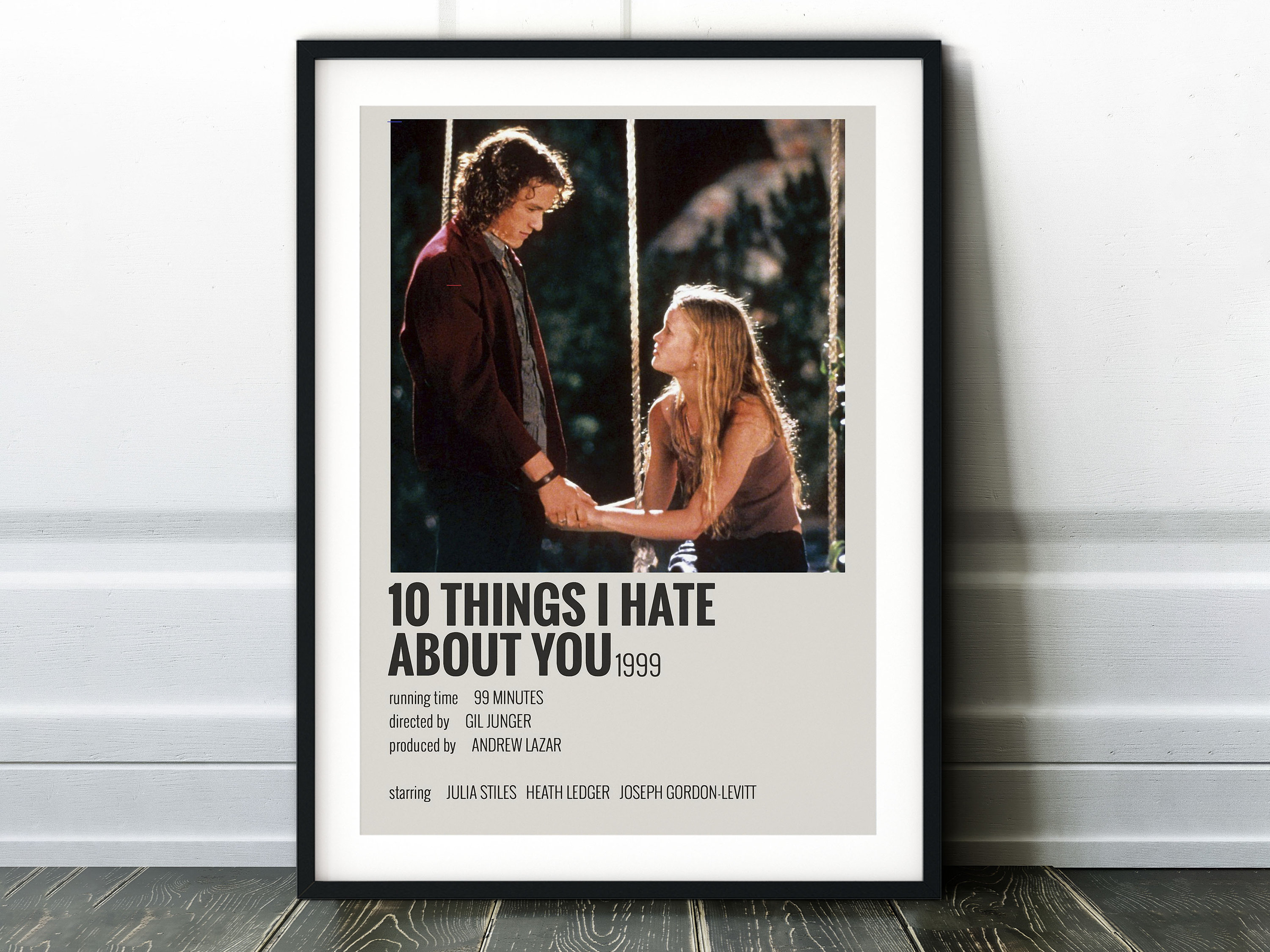 10 Things I Hate About You movie poster Julia Stiles, Heath Ledger - 11 x 17