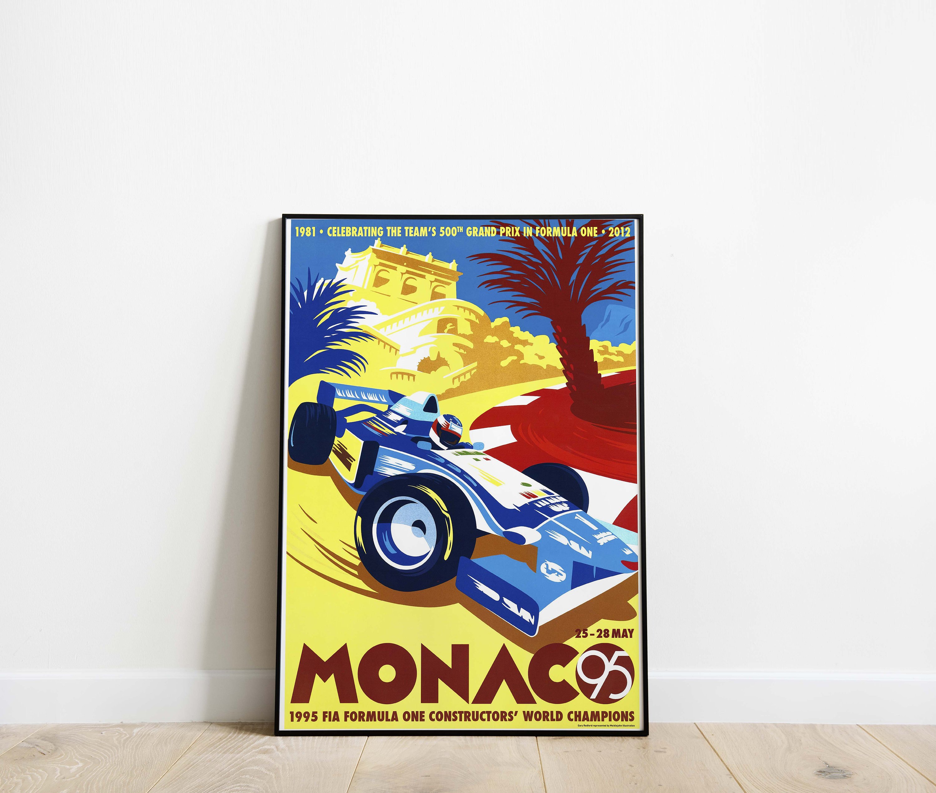 Monaco F1 Vintage 95 Racing GP Formula 1 Print Poster - Etsy Israel