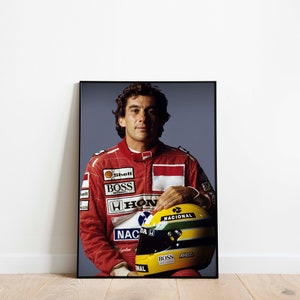 Ayrton Senna F1 Honda Print Poster
