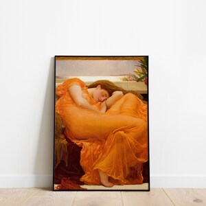 Frederic Leighton - Flaming June (1895) Print Poster