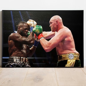 Tyson Fury und Deontay Wilder Los Angeles 2018 Poster - Kunstdruck