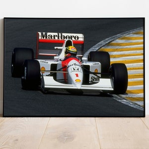 Ayrton Senna F1 Honda Print Poster