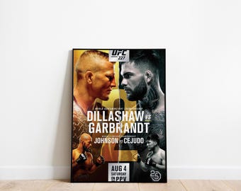 UFC 227 | 2018年8月4日 | T.J.ディラショー vs. コーディ・ガーブラント 第2戦 | カリフォルニア州ロサンゼルス | 印刷ポスター