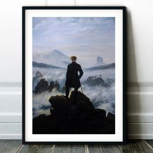 Caspar David Friedrich - The Wanderer Above the Sea of Fog Print Poster