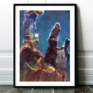 NASA James Webb Teleskop Pillars of Creation Print Poster