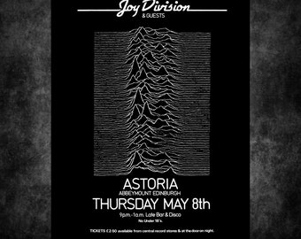 Joy Division Concert Poster, Monochrome Art Print - A4 and A3 Size