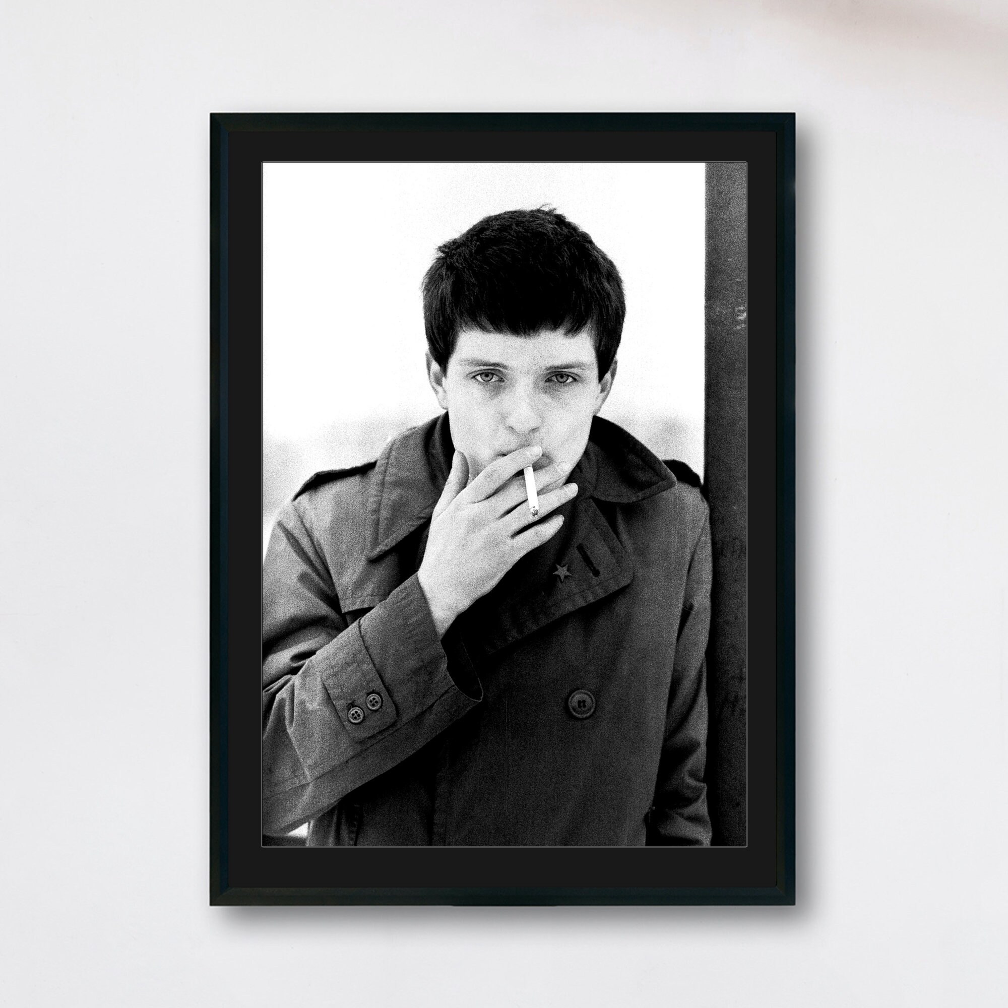 Ian Curtis Portrait, Joy Division, Monochrome Art Print - A4