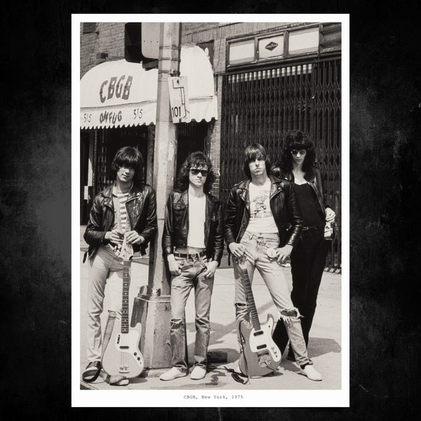 Punk Rock Band Photo, CBGB, 1975, Punk Art Print - A4 Size