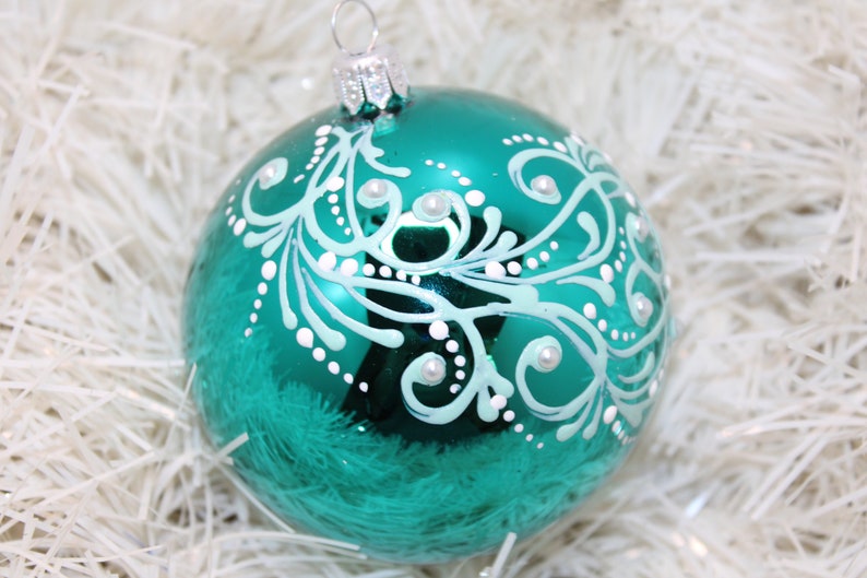 Blown Glass Ornament Vintage Holiday Decoration Hand Made Christmas