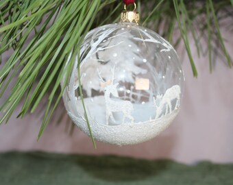 廃盤商品 ブルーミングペイントチューブガラスクリスマスオーナメント