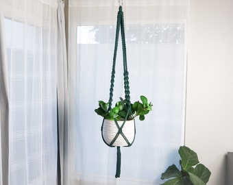 Macrame Plant Hanger, Classic, Plant Lover Gift, Ceiling Hanger, Long Plant Hanger, Hand Made