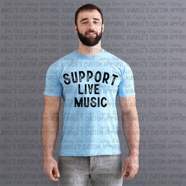 Support Live Music digital design, digital design, apparel design, Sublimation, DTF