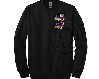45 & 47 President Trump Png, Trump 2024 Png, Independence Day Png, American Flag Png, Trump T-Shirt Design, Png Files