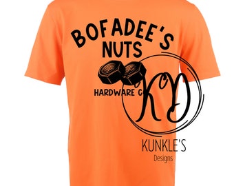 BOFADEE'S NUTS digital design, humor digital design, apparel design, For the Guys, Work Shirts, Construction