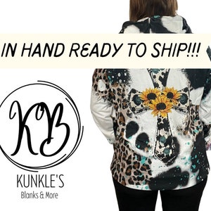 Apparel Blanks, Blank Apparel, Sublimation Apparel, Faux Bleached Black Leopard Hoodie