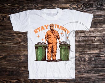 Cool Donald Trump as Garbage Collector PNG, Stay Trashy, Donald Trump Digital Downloads, Trump PNG Transparent Background, Sublimation