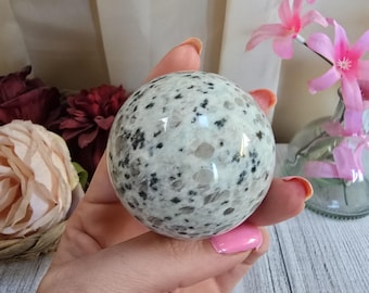 Pink Ocean Jasper Sphere, Rare Pink Kabamby Jasper Sphere