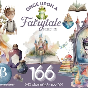 Watercolor Princess Fairytale Clipart Collection, Castle Clipart ...