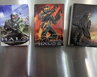 The Halo trilogy case art magnets