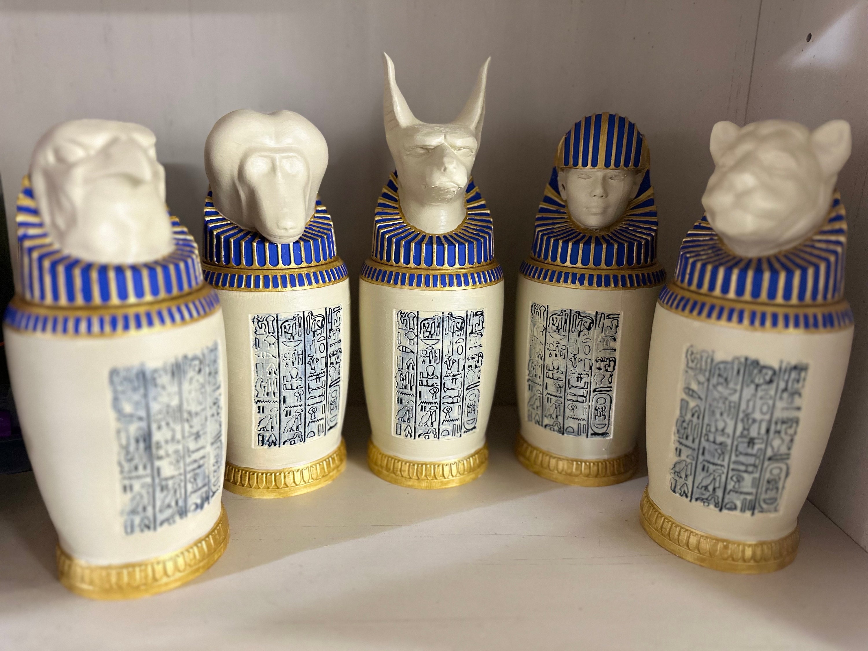 Egyptian Canopic Jars the Mummy - Etsy