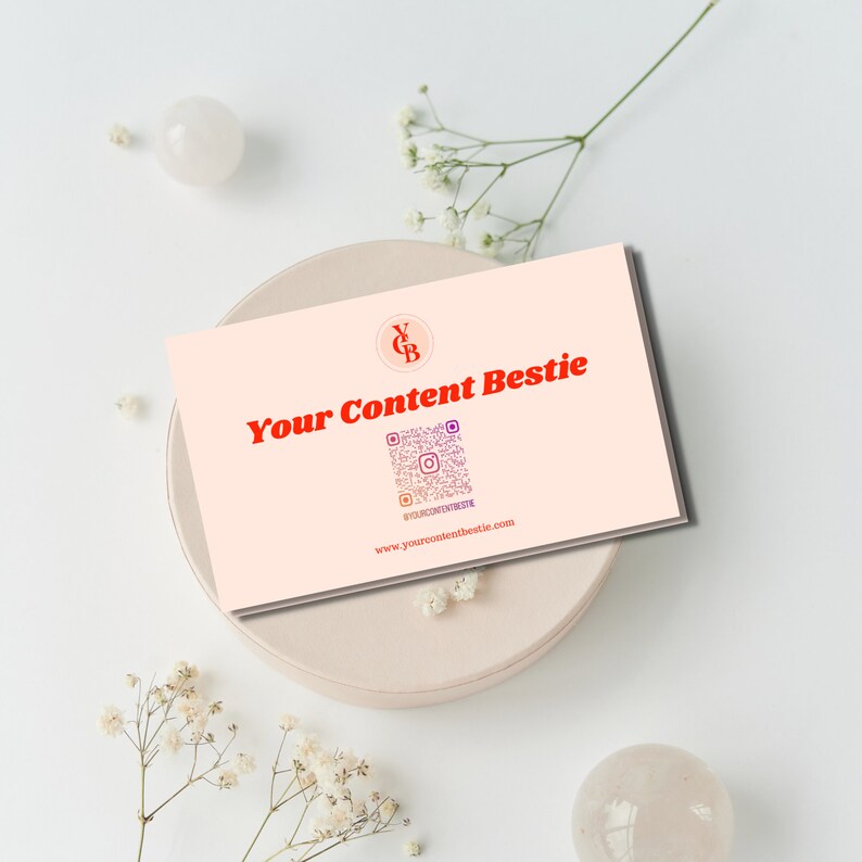 Canva Editable Scan Card L Double Sided Business (Download Now) Etsy