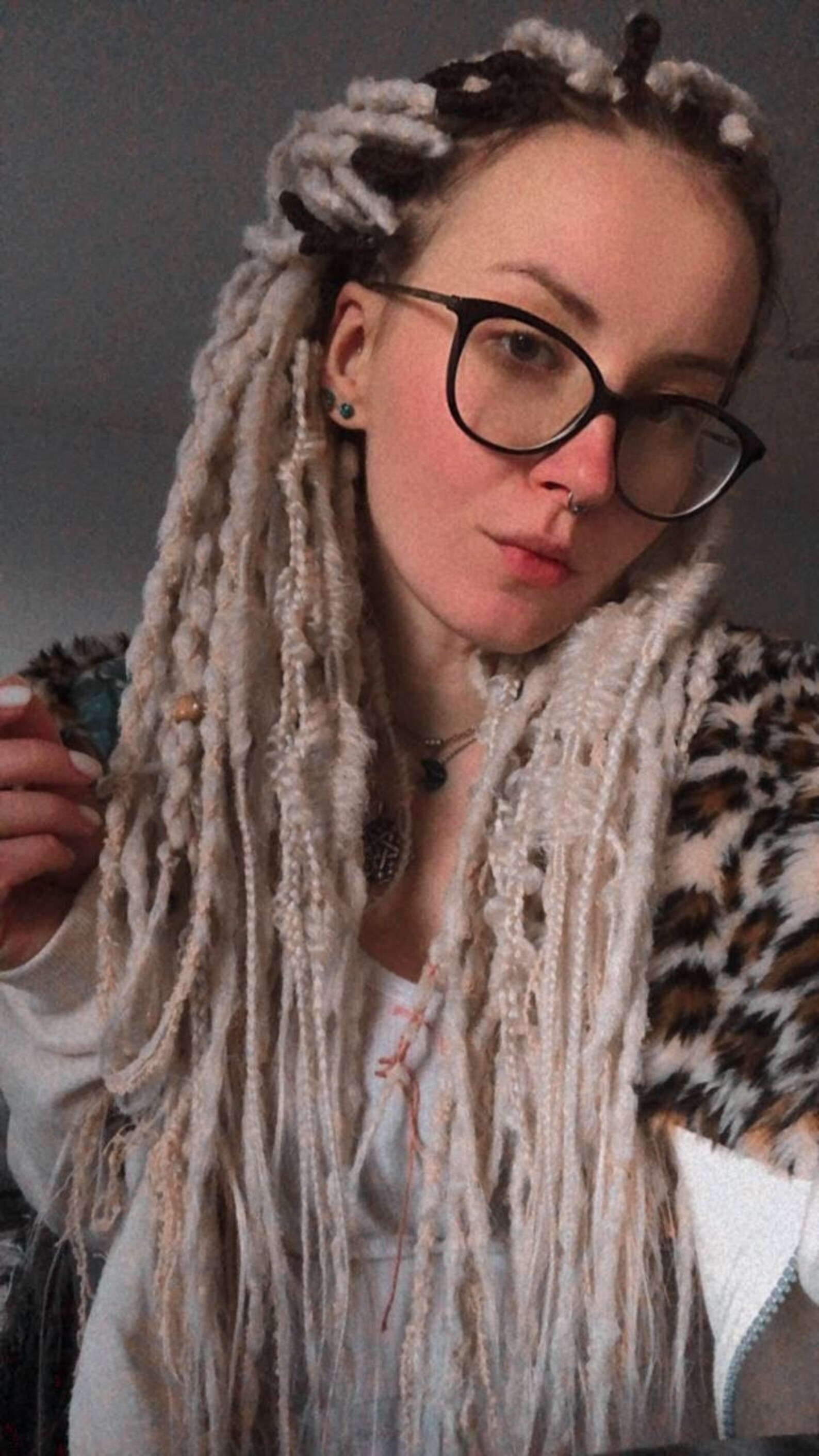 White Angel Dreads, Light Gray SE Dreads, Single Ended Dreads, De ...