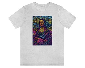 Color Crazed Mona Lisa Unisex Jersey Short Sleeve Tee