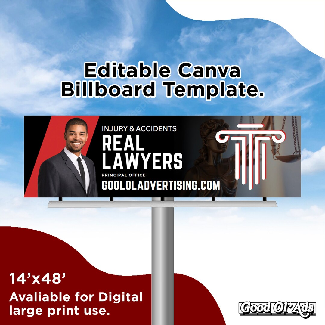 Lawyer Billboard Design Print or Digital Etsy