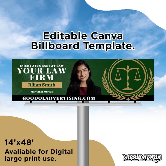 Lawyer Billboard Design Print or Digital Etsy