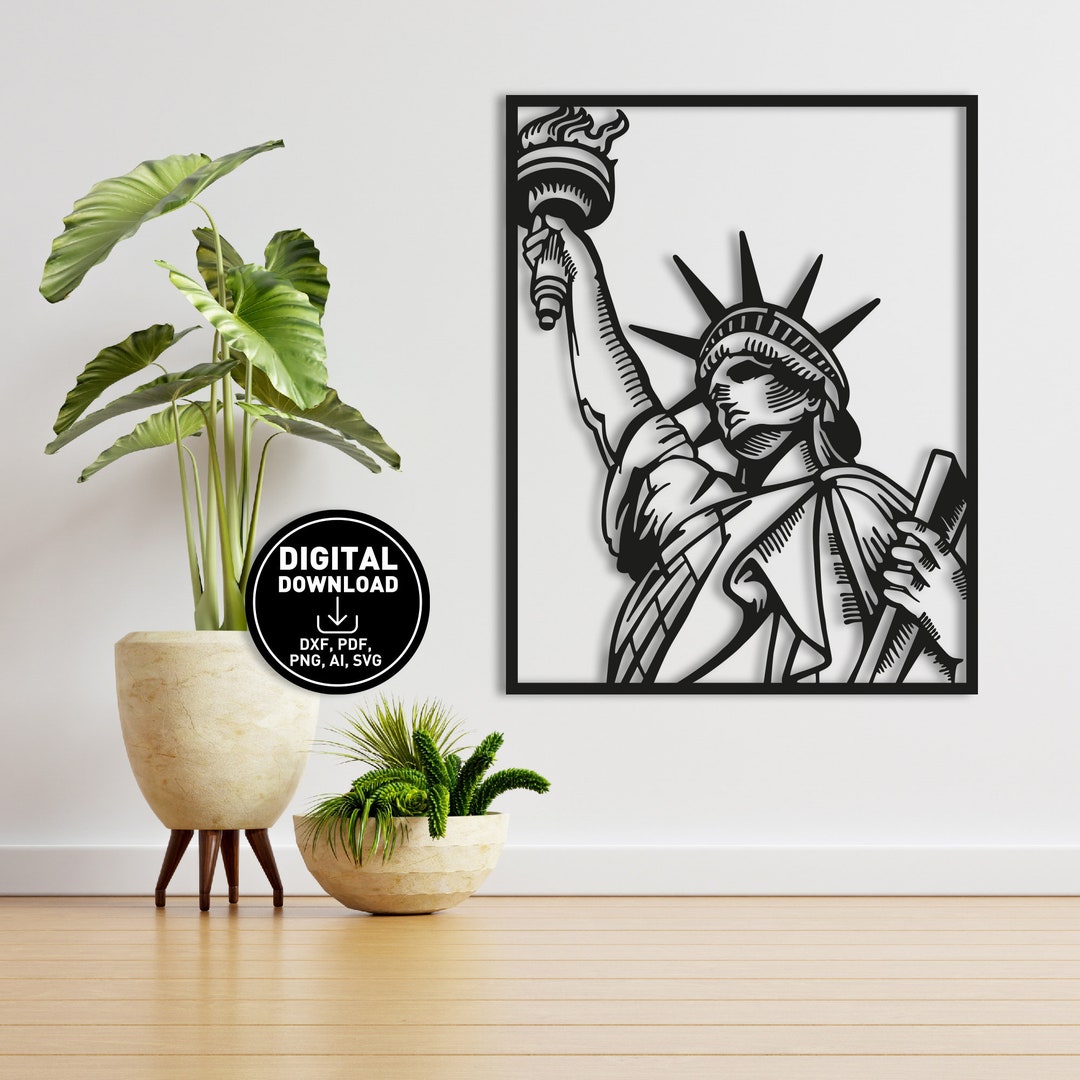 Statue of Liberty Metal Wall Art Designs Wall Art Boutique Etsy