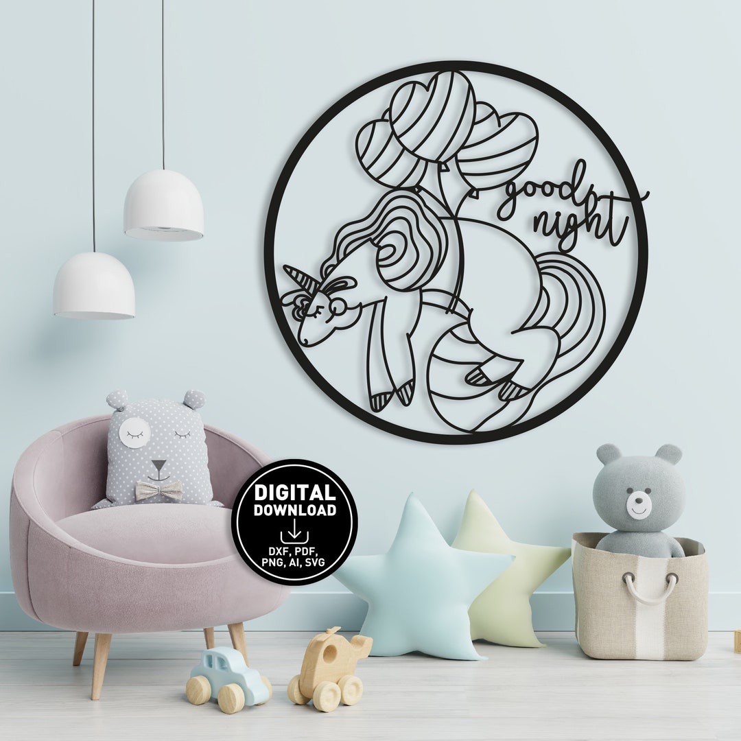 Sleeping Unicorn Metal Wall Art Designs, Wall Art Boutique, Designer Prints Wall Art, Art Deco