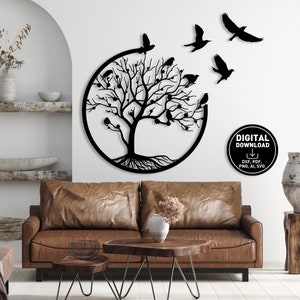 Tree Of Life and birds Metal Wall Art, metal wall art designs, wall art boutique, designer prints wall art, art deco metal wall art