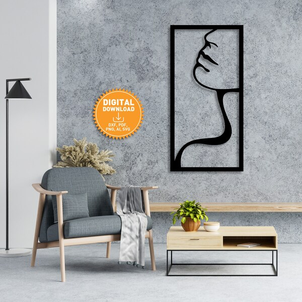 Woman Silhouette Metal Wall Art - Etsy