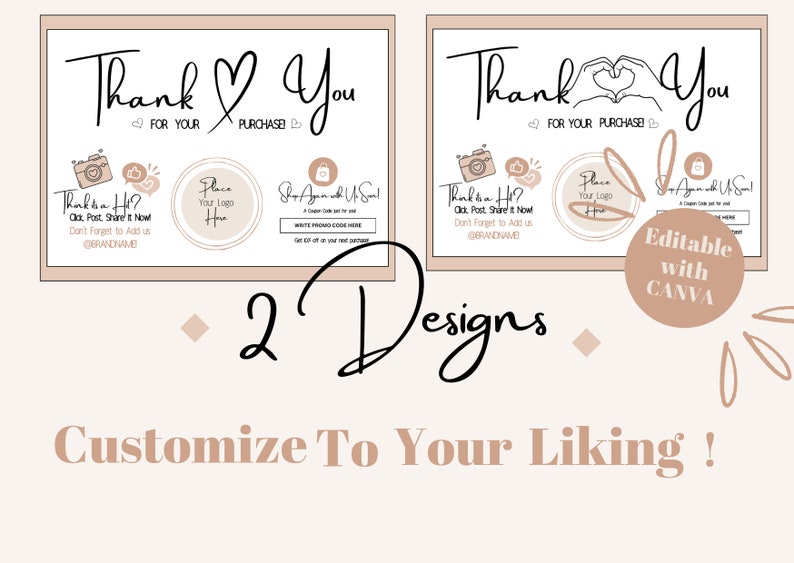 Printable Business Thank You Card | Editable Modern Thanks for Your ...