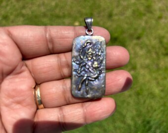 Kali Goddess Pendant – Brass Hindu Amulet Necklace | Divine Feminine Energy Jewelry