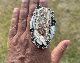 Handmade Native American Navajo Plain Sterling Silver Ring Size 8